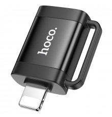 Адаптер HOCO UA31A iP male to USB female OTG adapter Black (6942007628082)