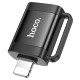 Адаптер HOCO UA31A iP male to USB female OTG adapter Black (6942007628082)