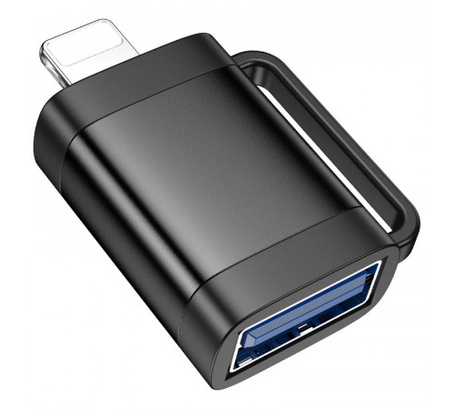 Адаптер HOCO UA31A iP male to USB female OTG adapter Black (6942007628082)