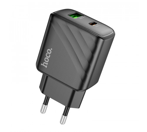 Мережевий зарядний пристрій HOCO CS23A Sunlight dual port PD30W+QC3.0 charger Black (6942007609944)