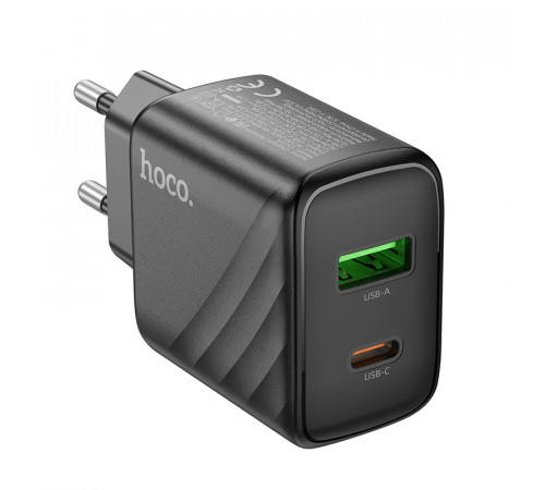 Мережевий зарядний пристрій HOCO CS23A Sunlight dual port PD30W+QC3.0 charger Black (6942007609944)