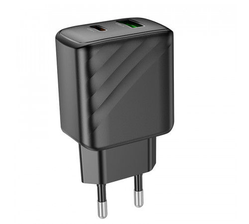 Мережевий зарядний пристрій HOCO CS23A Sunlight dual port PD30W+QC3.0 charger Black (6942007609944)