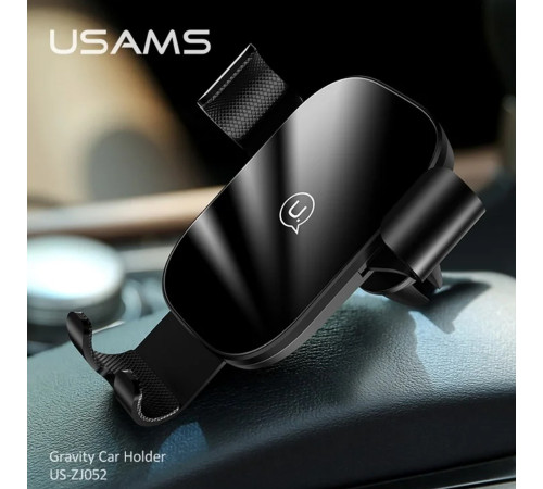 Автотримач для телефона Usams US-ZJ052 Gravity Car Holder Black (ZJ52ZJ01)