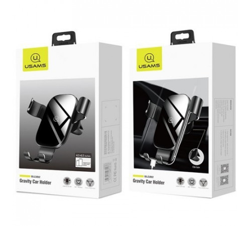 Автотримач для телефона Usams US-ZJ052 Gravity Car Holder Black (ZJ52ZJ01)