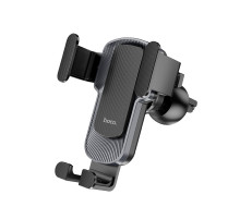 Автотримач для телефона HOCO CA103 vertical and horizontal air outlet gravity car holder Black Metal Gray (6931474766229)