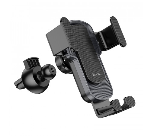 Автотримач для телефона HOCO CA103 vertical and horizontal air outlet gravity car holder Black Metal Gray (6931474766229)
