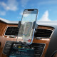 Автотримач для телефона HOCO CA103 vertical and horizontal air outlet gravity car holder Black Metal Gray (6931474766229)