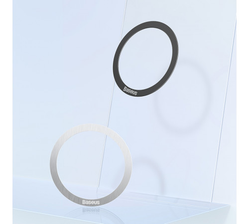 Пластина для магнітного тримача Baseus Halo Series Magnetic Metal Ring（2pcs/pack）Black (PCCH000001)