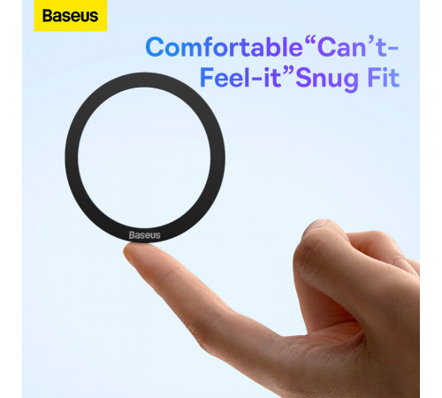 Пластина для магнітного тримача Baseus Halo Series Magnetic Metal Ring（2pcs/pack）Black (PCCH000001)