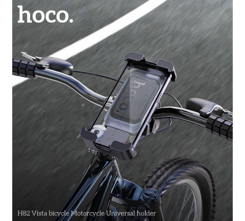 Вело/Мото тримач для телефона HOCO H82 Vista bicycle Motorcycle Universal holder Black Metal Gray (6942007647922)