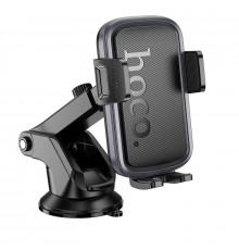 Автотримач для телефона HOCO H79 Vista push-type car holder (center console) Black Metal Gray (6942007647892)