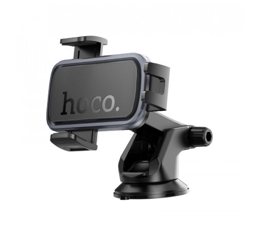 Автотримач для телефона HOCO H79 Vista push-type car holder (center console) Black Metal Gray (6942007647892)
