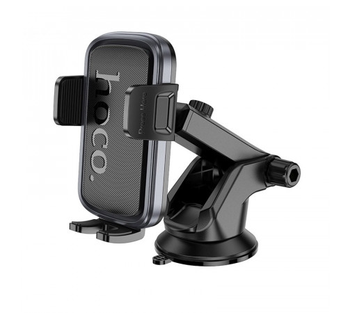 Автотримач для телефона HOCO H79 Vista push-type car holder (center console) Black Metal Gray (6942007647892)