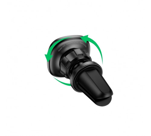 Автотримач для телефона HOCO H72 Crown magnetic car holder (air outlet) Black Metal Gray (6942007646871)