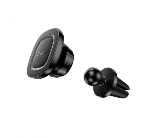 Автотримач для телефона HOCO H72 Crown magnetic car holder (air outlet) Black Metal Gray (6942007646871)