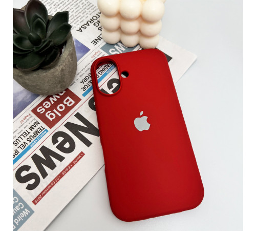 Чохол для смартфона Silicone Full Case AA Open Cam for Apple iPhone 16 20,China Red (FullOpenAAi16-20)