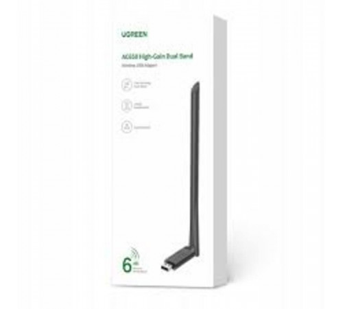 WI-FI-адаптер UGREEN CM496 AC650 High-Gain Dual Band Wireless USB Adapter(UGR-90339) (UGR-90339)