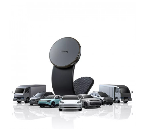 Автотримач для телефона з БЗП Baseus C02 Pro Series Magnetic Wireless Charging Car Mount Cluster Black (C40156000111-00)