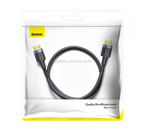 Кабель Baseus Cafule 4KHDMI Male To 4KHDMI Male Adapter Cable 1m Black (CADKLF-E01)