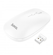 Маніпулятор миша HOCO GM15 Art dual-mode business wireless mouse White (6931474760586)