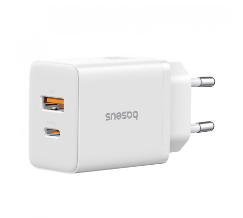 Мережевий зарядний пристрій Baseus Cube Fast Charger C+U 30W EU Moon White (P10111404213-00)