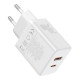 Мережевий зарядний пристрій Baseus Cube Fast Charger C+U 30W EU Moon White (P10111404213-00)