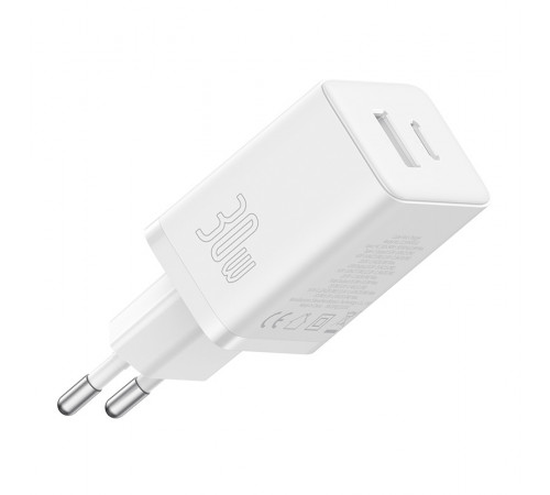 Мережевий зарядний пристрій Baseus Cube Fast Charger C+U 30W EU Moon White (P10111404213-00)
