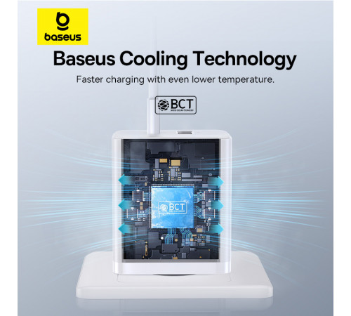 Мережевий зарядний пристрій Baseus Cube Fast Charger C+U 30W EU Moon White (P10111404213-00)