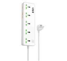 Мережевий подовжувач HOCO  AC13A Talento 5-position socket(1C3A) (1,5 m) White (6942007607148)