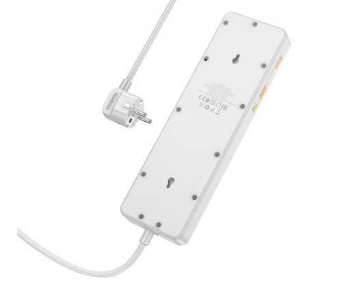 Мережевий подовжувач HOCO  AC13A Talento 5-position socket(1C3A) (1,5 m) White (6942007607148)