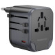 Мережевий зарядний пристрій BOROFONE BAC13 Leader 3-port PD20W(1C2A) universal conversion charger Black (6941991117169)