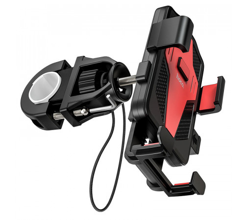 Велотримач для телефона HOCO CA73 Flying one-touch bicycle and motorcycle universal holder Black＆Red (6931474731753)