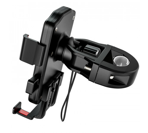 Велотримач для телефона HOCO CA73 Flying one-touch bicycle and motorcycle universal holder Black＆Red (6931474731753)