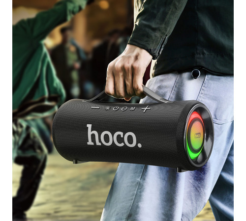 Портативна колонка HOCO HA10 Oleada outdoor BT speaker, 20W*2, Black (6942007635608)