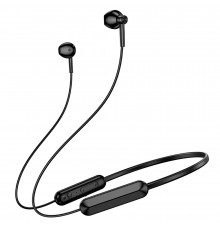 Бездротові спортивні навушники BOROFONE BE70 Light neck-hanging BT earphones obsidian black (6941991117046)