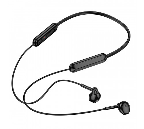 Бездротові спортивні навушники BOROFONE BE70 Light neck-hanging BT earphones obsidian black (6941991117046)