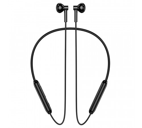 Бездротові спортивні навушники BOROFONE BE70 Light neck-hanging BT earphones obsidian black (6941991117046)