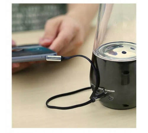 Аудіокабель UGREEN AV119 3.5mm Male to 3.5mm Male Straight to angle flat Cable  2m (Black)(UGR-10599) (UGR-10599)