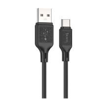 Кабель HOCO X90 Cool silicone charging data cable для Type-C Black (6931474788443)