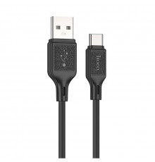 Кабель HOCO X90 Cool silicone charging data cable for Type-C Black (6931474788443)