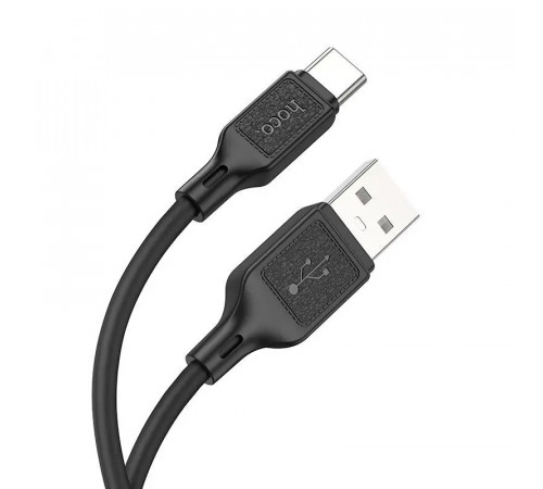 Кабель HOCO X90 Cool silicone charging data cable for Type-C Black (6931474788443)