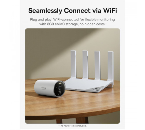 Додаткова IP-камера відеоспостереження Baseus Security B1 Outdoor Camera 2K White (S0SV002130)