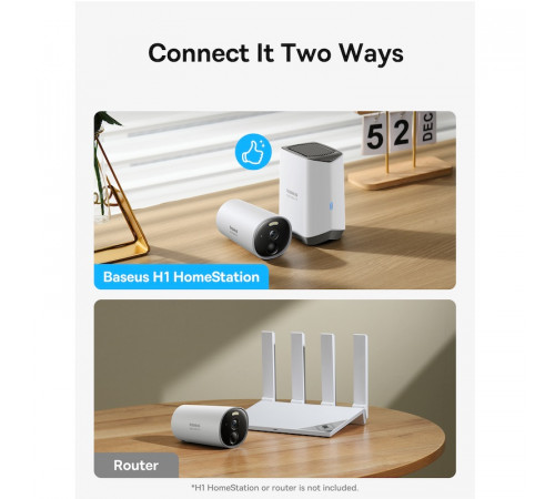 Додаткова IP-камера відеоспостереження Baseus Security B1 Outdoor Camera 2K White (S0SV002130)