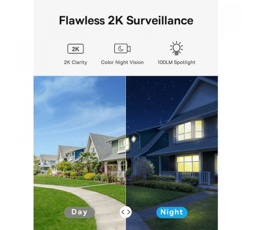 Додаткова IP-камера відеоспостереження Baseus Security B1 Outdoor Camera 2K White (S0SV002130)