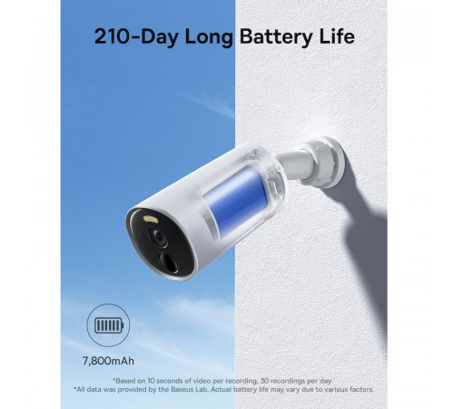 Додаткова IP-камера відеоспостереження Baseus Security B1 Outdoor Camera 2K White (S0SV002130)