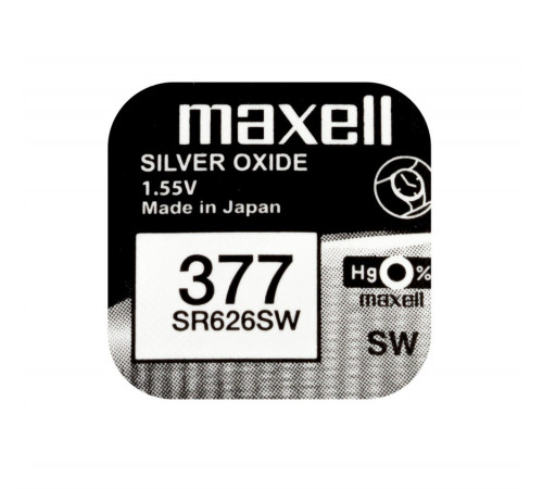 Батарейка MAXELL SR626SW 1PC EU MF (377) A 1шт (M-18292000) (4902580132248)