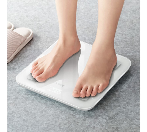 Ваги підлогові HOCO HI21 Smart body fat scale White (6942007624121)
