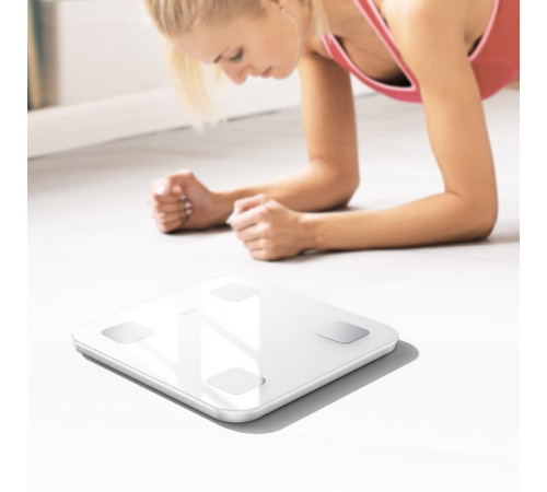 Ваги підлогові HOCO HI21 Smart body fat scale White (6942007624121)