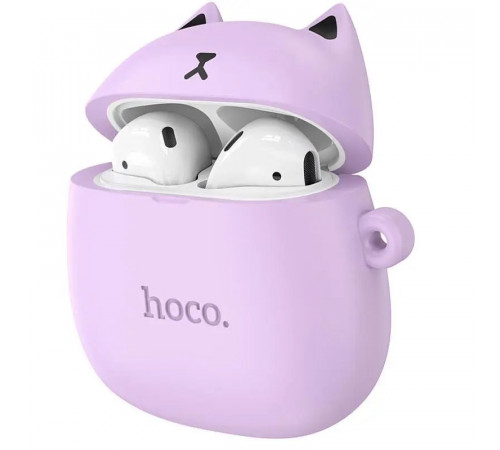 Бездротові навушники TWS HOCO EW45 True wireless stereo headset Lilac Cat (6931474789228)