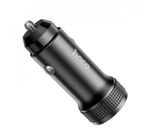 Автомобільний зарядний пристрій HOCO Z49 Level dual port car charger Black (6931474795601)